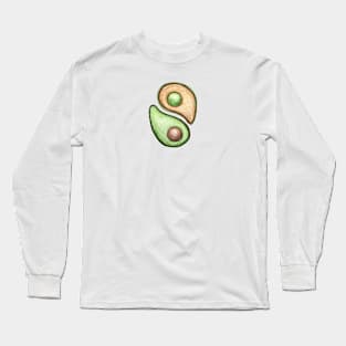 avocado yin yang Long Sleeve T-Shirt